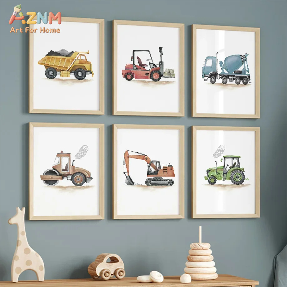 Lighting Mcqueen Bedroom Decor - 6개 북유럽풍 모던 만화 자동차 엔지니어링
