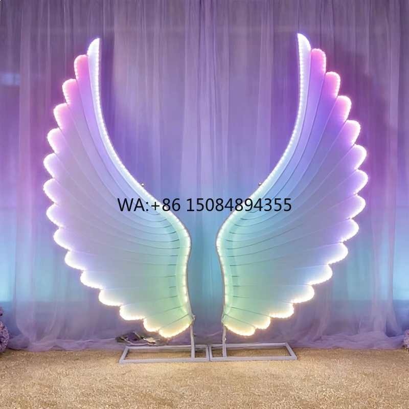 Lighting Decoration Wedding - 빛나는 천사 날개 조명 소품 컬러