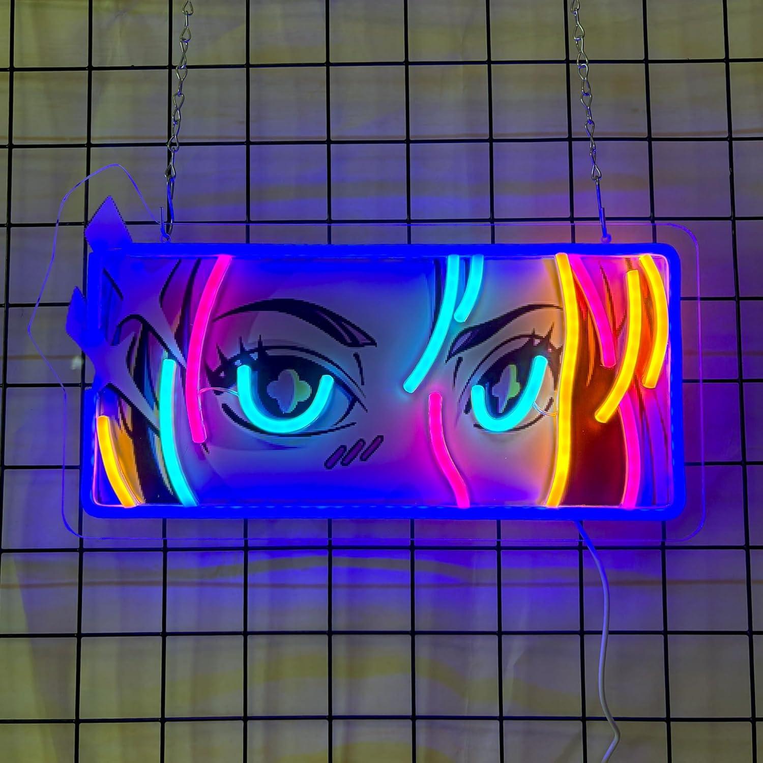 Garage Lighting Decor - 열정적인 눈빛 네온사인 USB 디밍 가능
