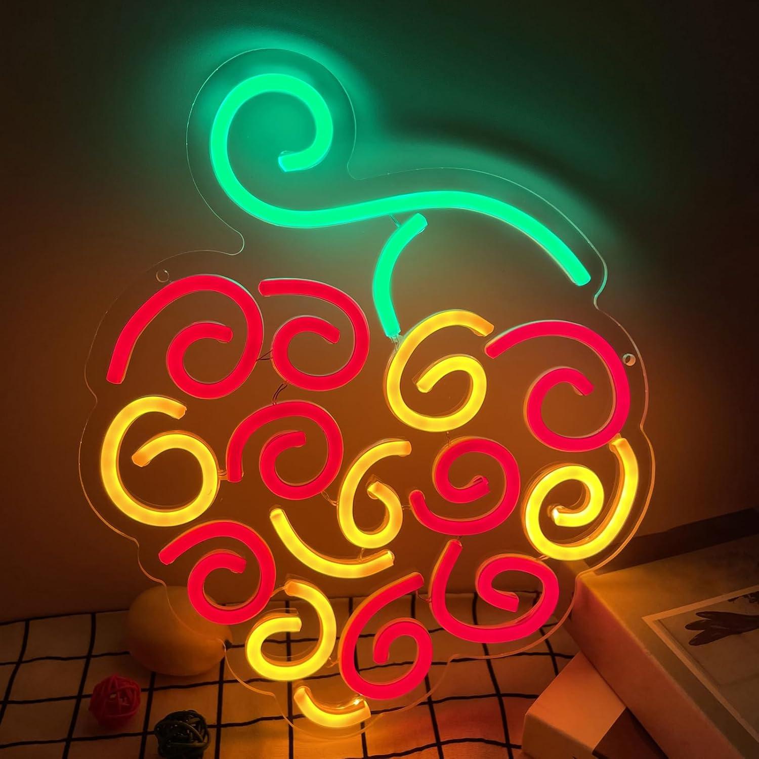 사이버 과일 네온사인 USB 디밍 가능 LED 조명 ( - Lighting Decor In Room 리뷰 및 가격