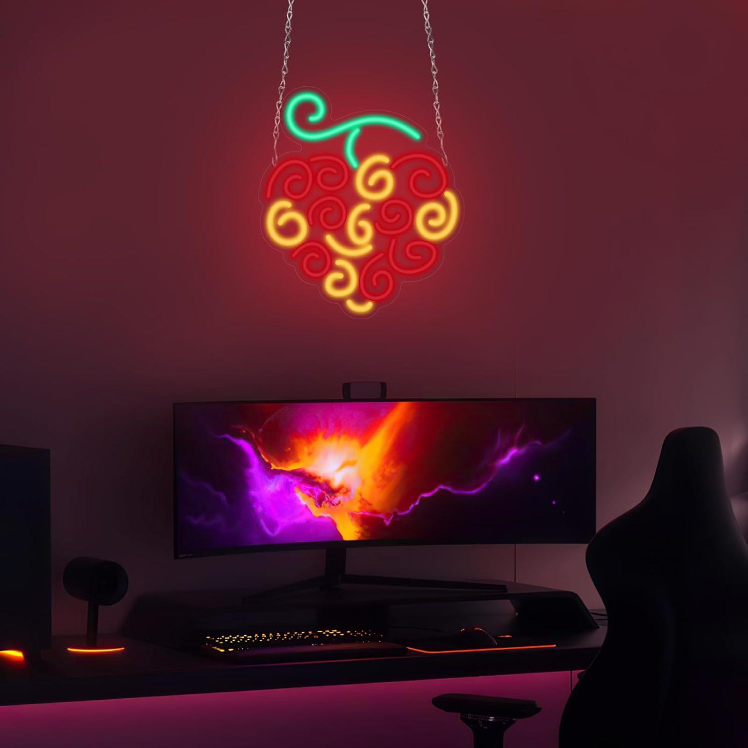 사이버 과일 네온사인 USB 디밍 가능 LED 조명 ( - Lighting Decor In Room 리뷰 및 가격