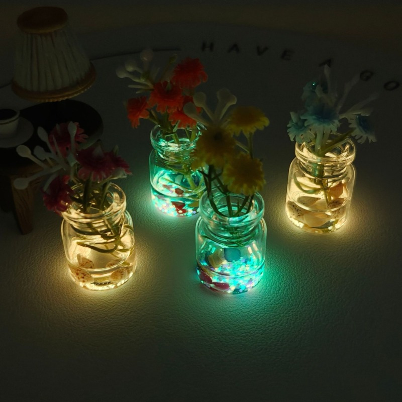 4개들이 야광 유리 미니 화병 세트, 자동차 대시보드, - Lighting Mcqueen Bedroom Decor 리뷰 및 가격