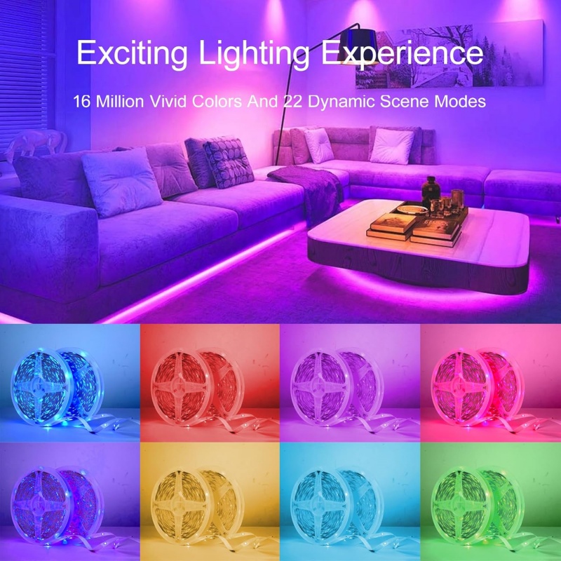 DC 5V USB LED 스트립 라이트 앱 제어 색상  - Lighting Decor In Room 리뷰 및 가격