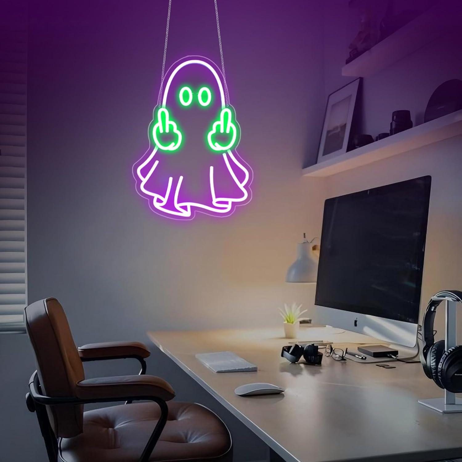 유령 네온사인 USB 전원 LED 디밍 가능 네온 조명 - Lighting Decor In Room 리뷰 및 가격