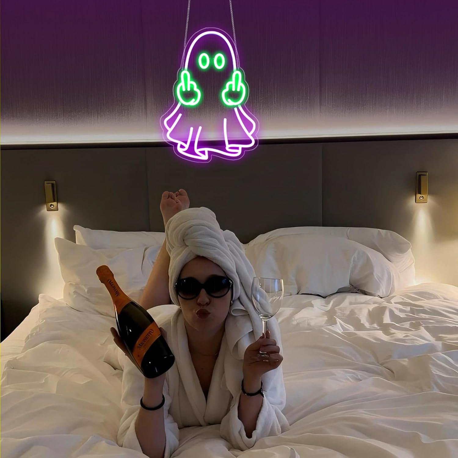 유령 네온사인 USB 전원 LED 디밍 가능 네온 조명 - Lighting Decor In Room 리뷰 및 가격