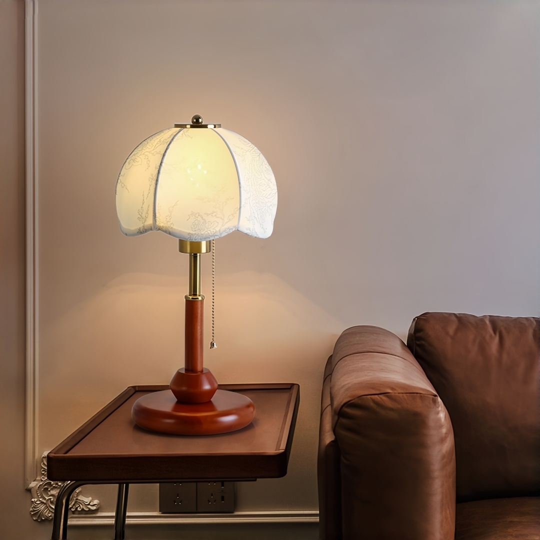 빈티지 스캘럽 돔 테이블 램프, 침실 협탁, 서재, 현 - Lighting Decor In Room 리뷰 및 가격
