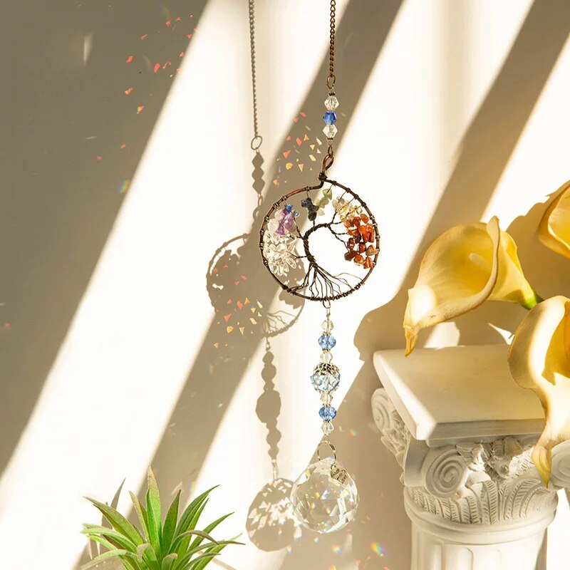 1pc 다채로운 원래 돌 생명의 나무 크리스탈 유리 펜 - Lighting Decor Inc 리뷰 및 가격