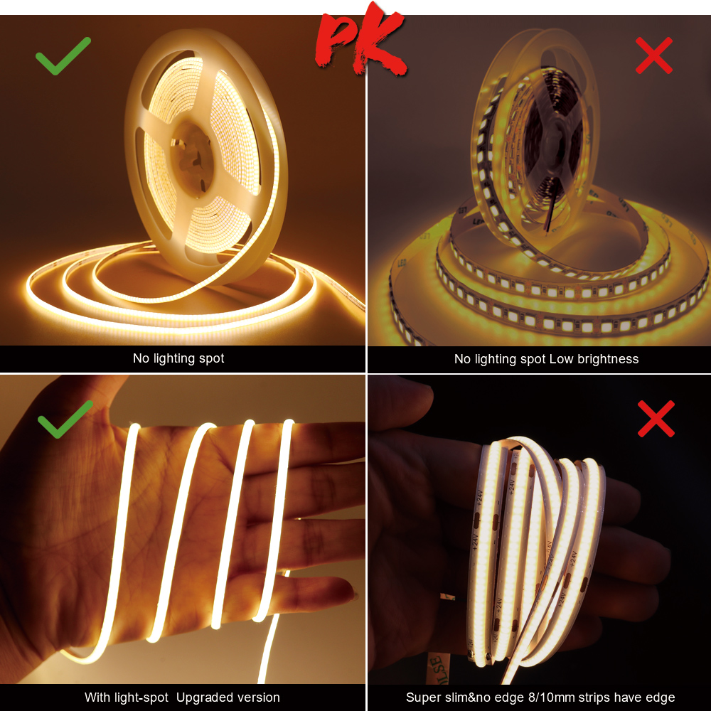 2mm 2.7mm 초슬림 COB LED 스트립 라이트, - Lighting Mcqueen Bedroom Decor 리뷰 및 가격