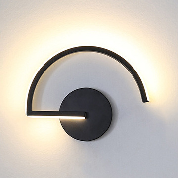 현대적인 북유럽 LED 벽등, 미니멀리스트 블랙 기하학 - Lighting Decor In Room 리뷰 및 가격