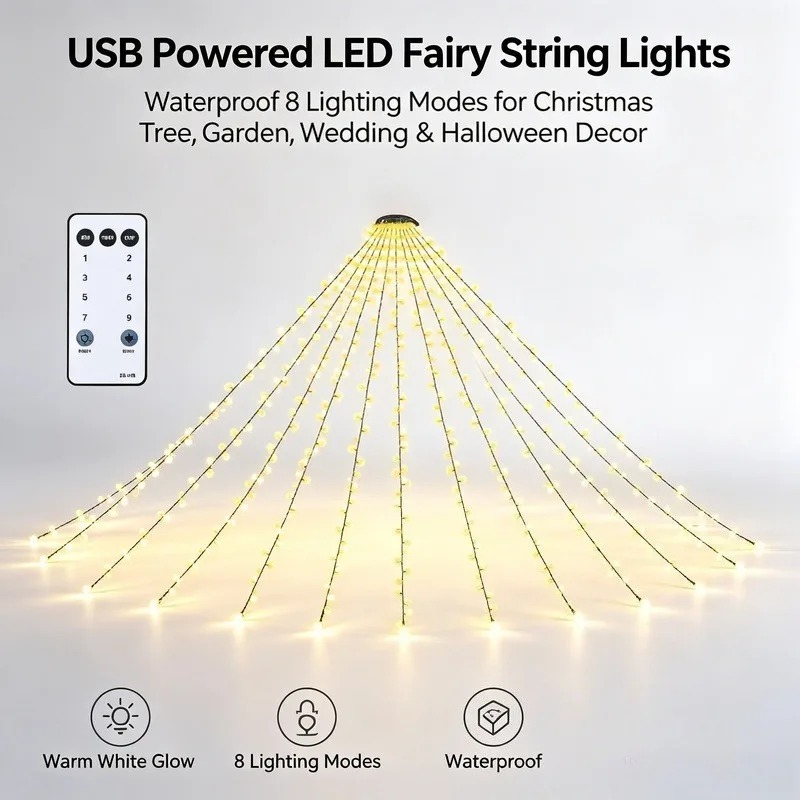 방수 USB LED 스트링 조명, 크리스마스 트리 웨딩 - Lighting Decoration Wedding 리뷰 및 가격