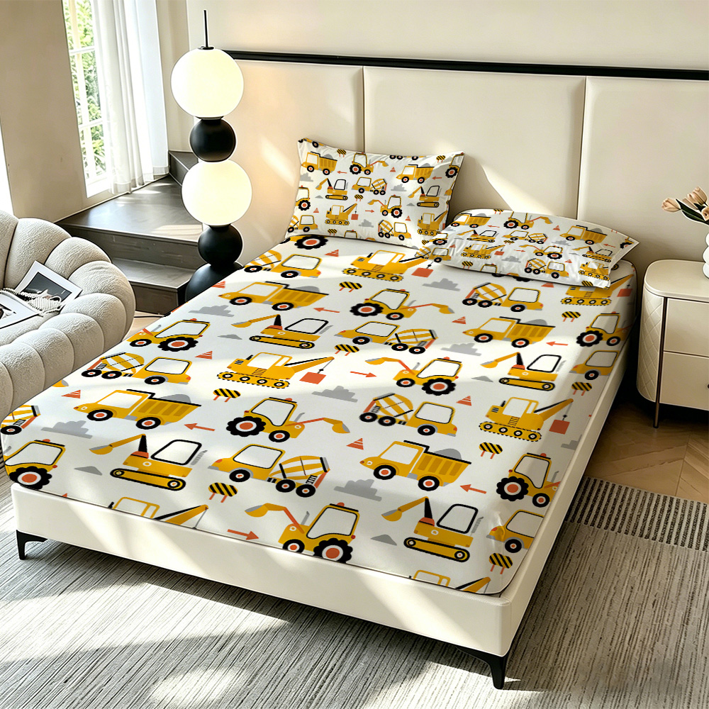 3피스 만화 자동차 프린트 칩리스 침대 시트 세트 (다 - Lighting Mcqueen Bedroom Decor 리뷰 및 가격
