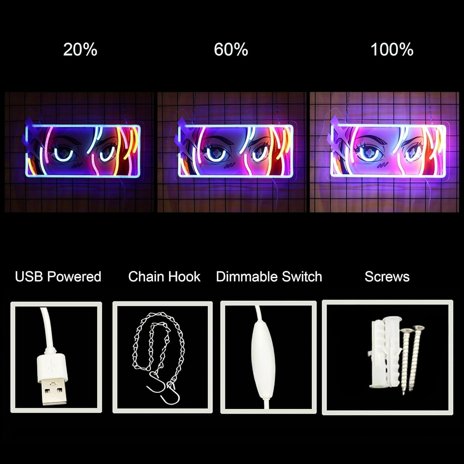 열정적인 눈빛 네온사인 USB 디밍 가능 LED 조명  - Garage Lighting Decor 리뷰 및 가격