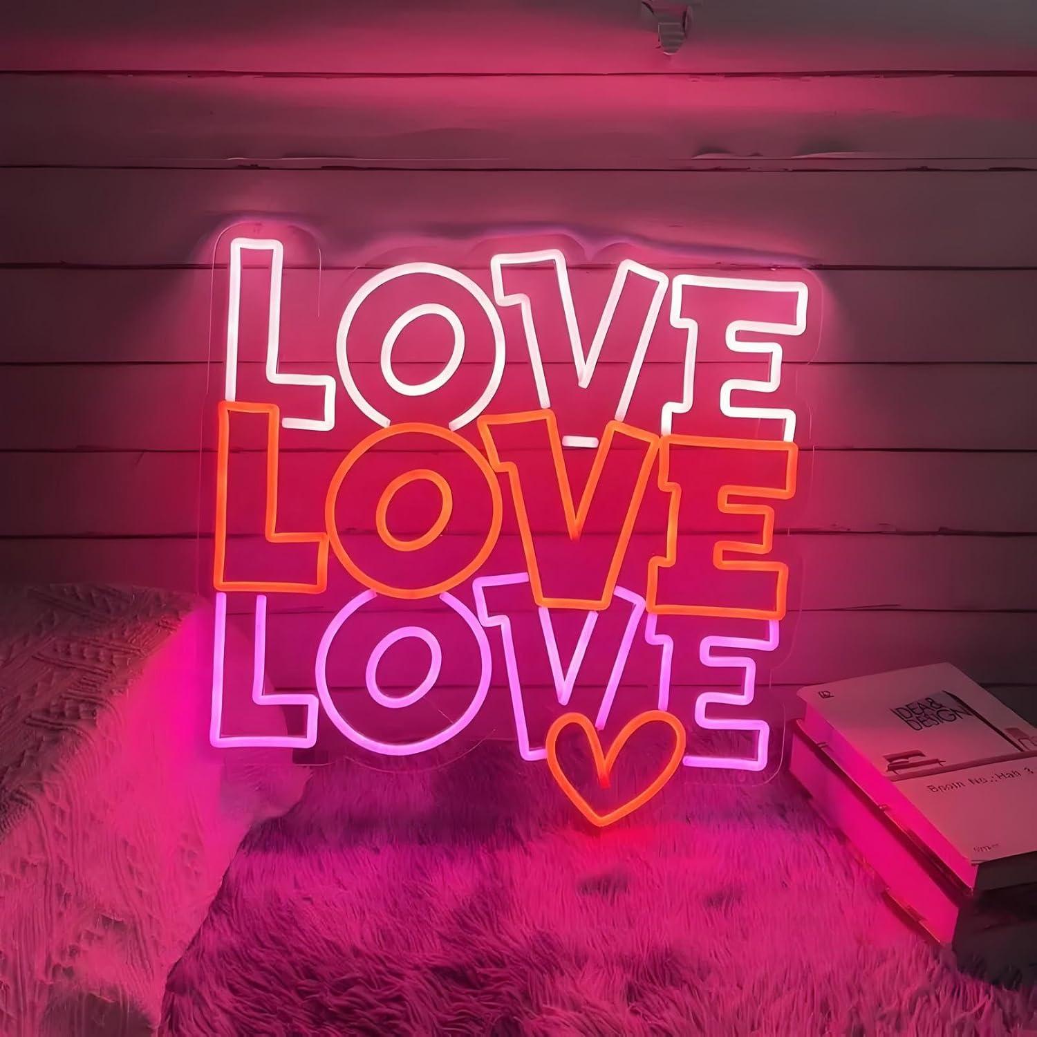 사랑 네온사인 USB 디밍 가능 LED 네온 조명, 결 - Lighting Decoration Wedding 리뷰 및 가격
