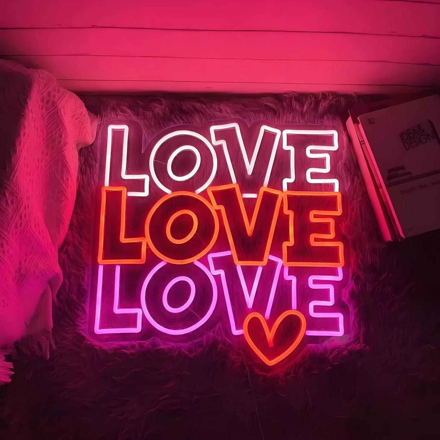 사랑 네온사인 USB 디밍 가능 LED 네온 조명, 결 - Lighting Decoration Wedding 리뷰 및 가격