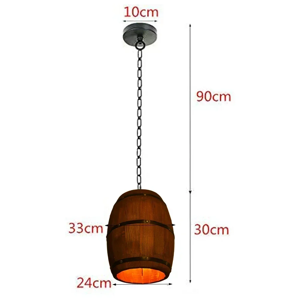 소박한 빈티지 샹들리에 나무 펜던트 조명 와인 배럴 행 - Lighting Decor In Room 리뷰 및 가격