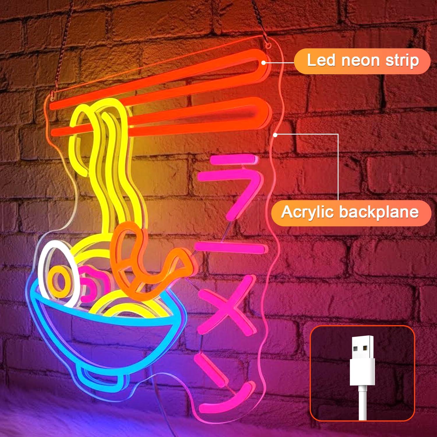 라면 네온사인 일본식 국수 그릇 LED 네온 조명, 라 - Lighting Decor In Room 리뷰 및 가격