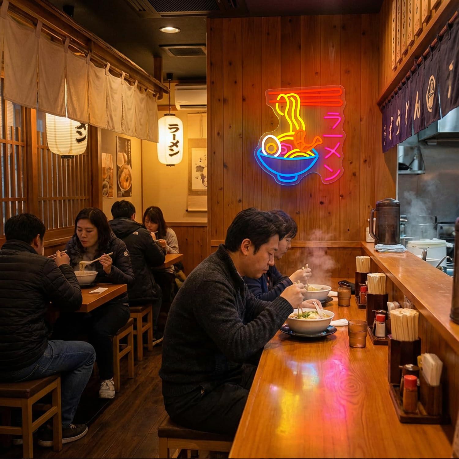 라면 네온사인 일본식 국수 그릇 LED 네온 조명, 라 - Lighting Decor In Room 리뷰 및 가격
