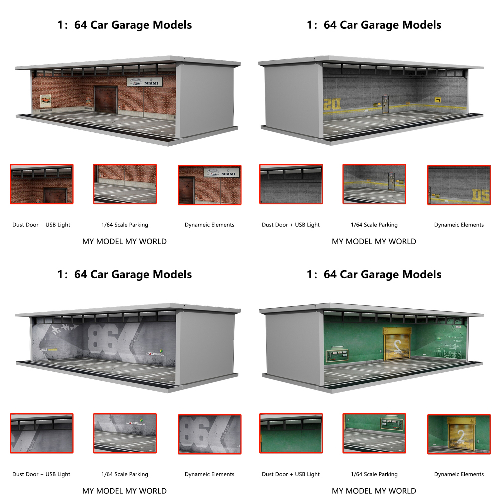 모어 아트 1/64 자동차 차고 디오라마 모델 주차 공 - Garage Lighting Decor 리뷰 및 가격
