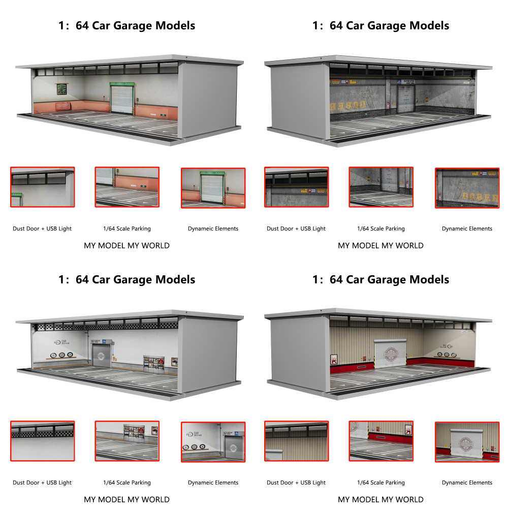 모어 아트 1/64 자동차 차고 디오라마 모델 주차 공 - Garage Lighting Decor 리뷰 및 가격