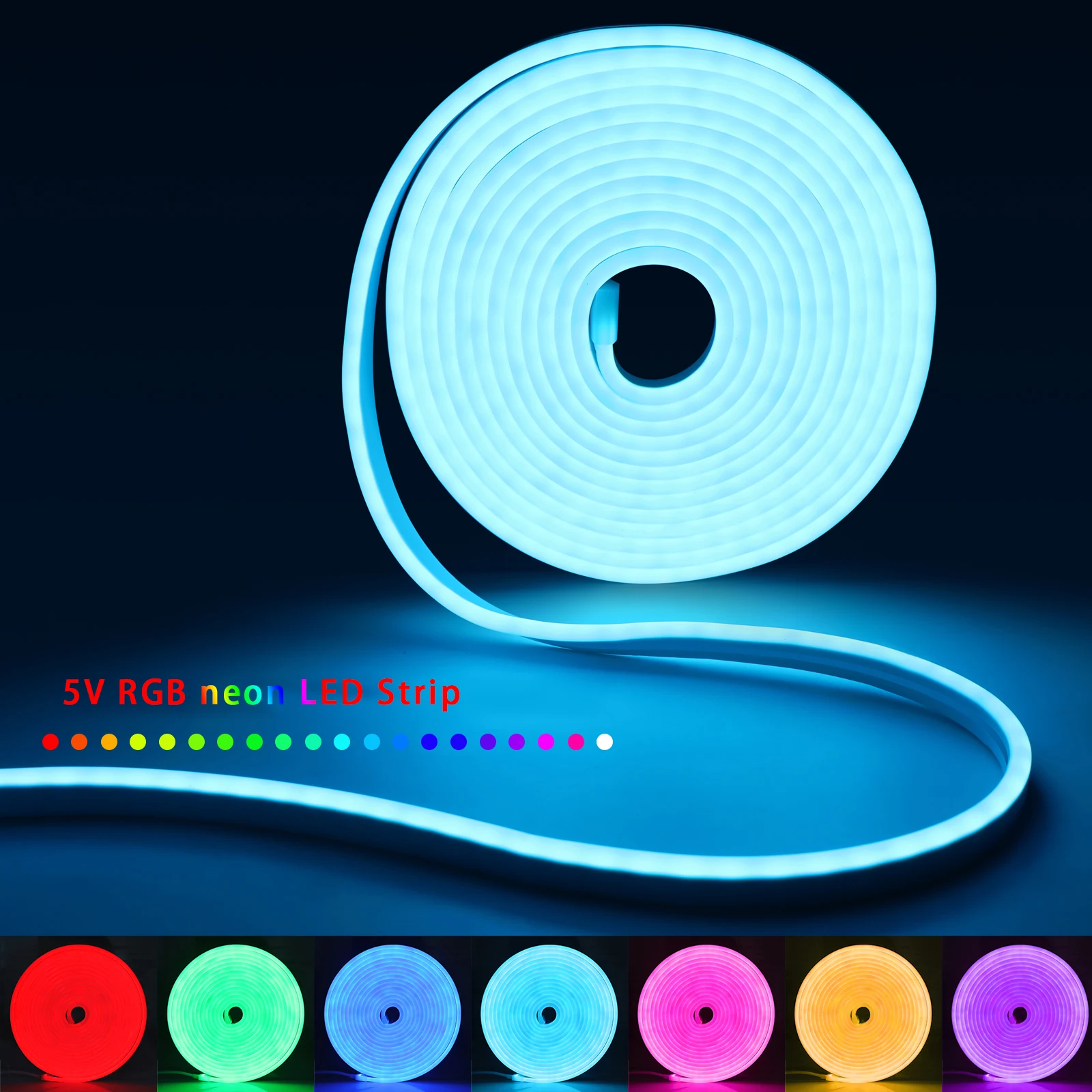 1-5m RGB LED 네온 스트립 라이트 5V USB - Lighting Decor In Room 리뷰 및 가격