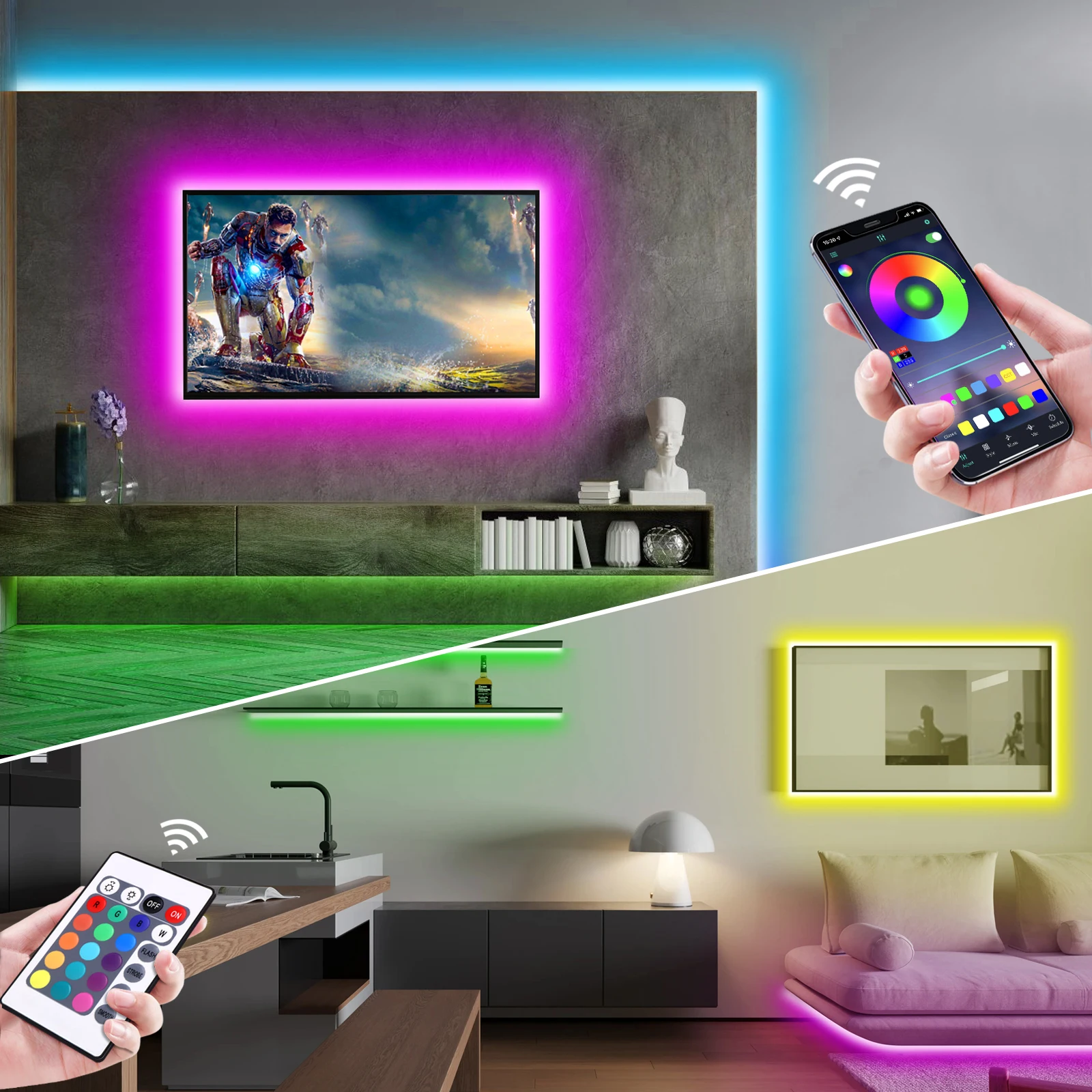 1-5m RGB LED 네온 스트립 라이트 5V USB - Lighting Decor In Room 리뷰 및 가격
